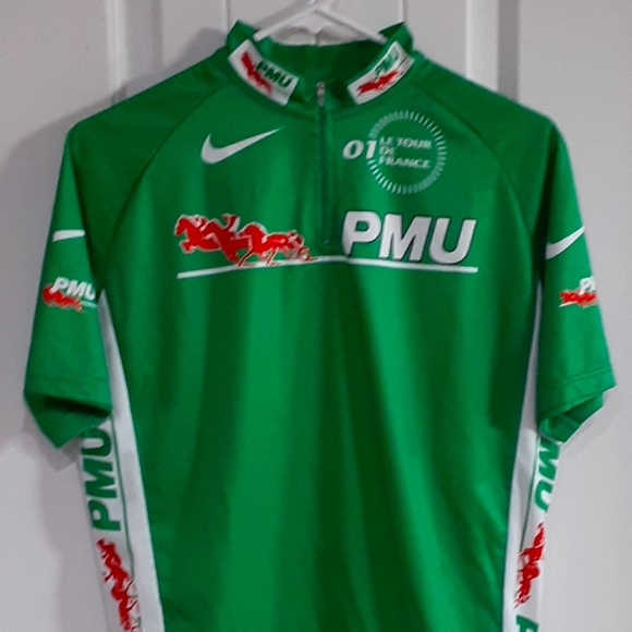 NIKE, PMU, 01 LE TOUR DE FRANCE, Racing Jersey Size Medium Made in Italy - Picture 1 of 9